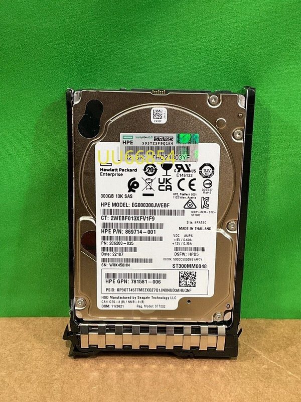 Сервер HPE P40430-B21 P40785-001 300GB 12G SAS 10K 2.5" ENT Server Hard Drive HD — фото лота 1