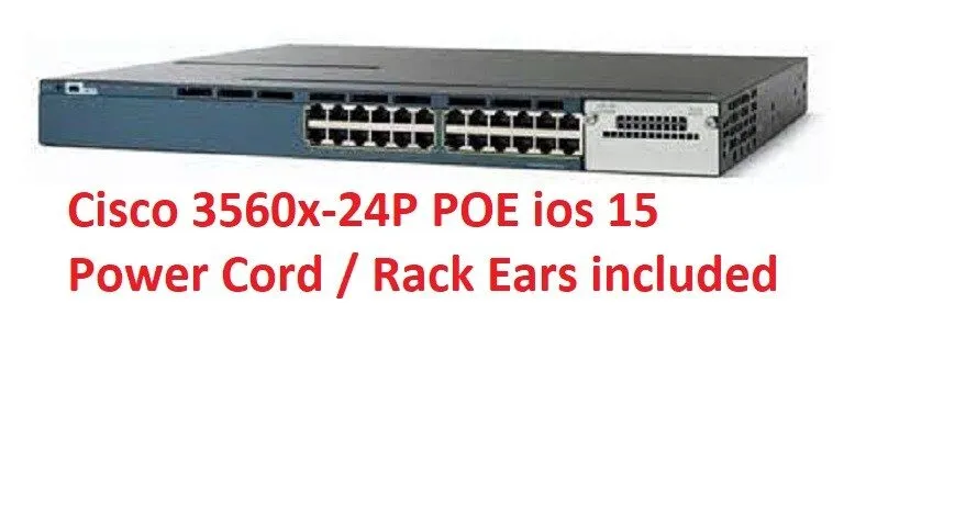 Коммутатор Cisco Catalyst WS-C3560X-24P-S 24-Port PoE+ Switch w/ C3KX-NM-10G