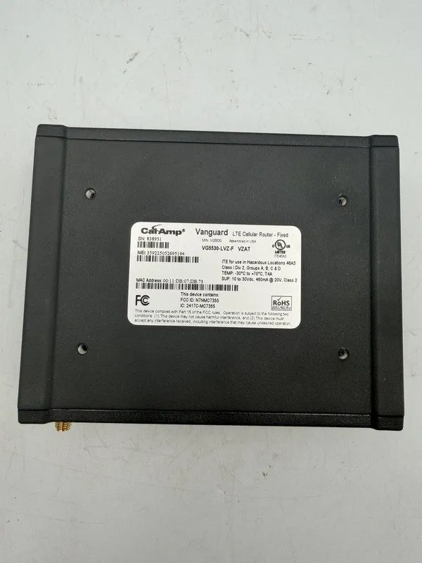 Маршрутизатор CalAmp Vanguard 5530, VG5530-LVZ-F BROADBAND 4G LTE CELLULAR ROUTE — фото лота 2