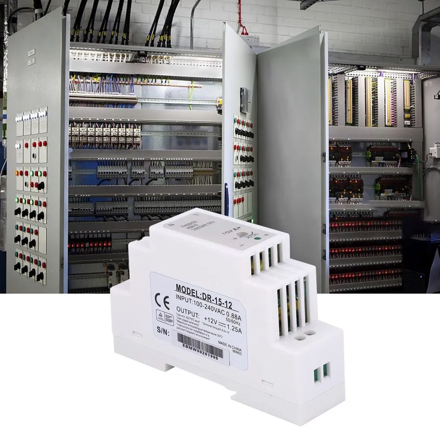 Блок питания Mean Well DR-15-12 Power supply, din rail, 12vdc, 1.25a, 15w