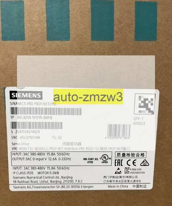 Частотный преобразователь 6SL3 210-5FE15-0UF0 SIEMENS SINAMICS V90 Input Voltage