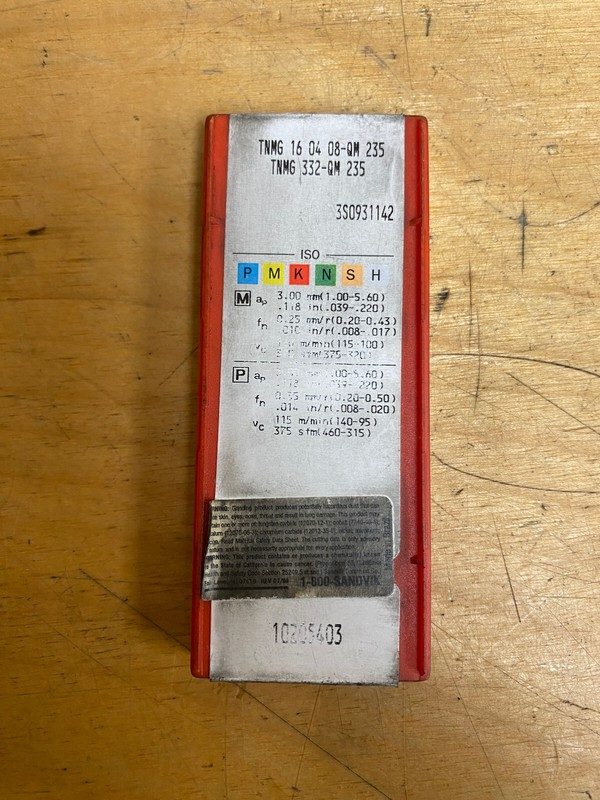 Режущий инструмент Sandvik TNMG 16 04 08-QM 235 Carbide Insert3 Piece