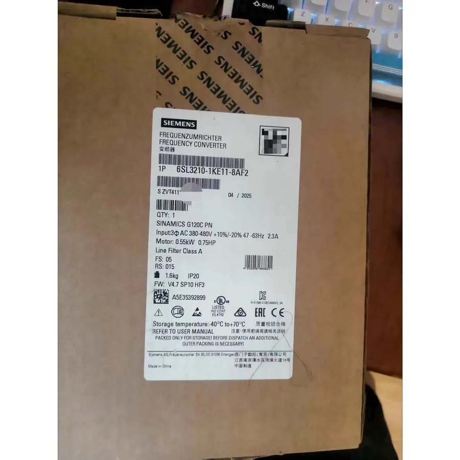 Частотный преобразователь Siemens 6SL3210-1KE11-8AF2 SINAMICS G120C rated power