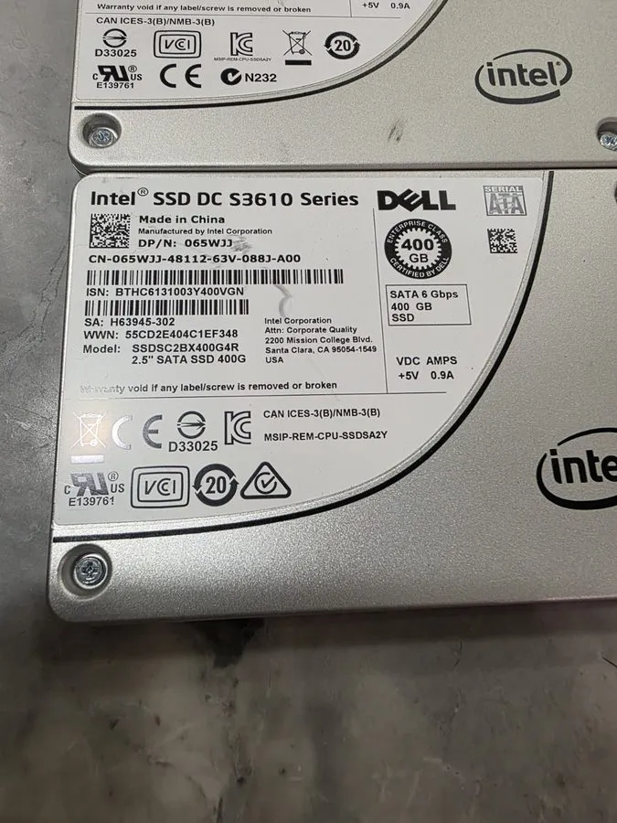 SSD-накопитель 65WJJ DELL INTEL DC S3610 400GB SATA 6Gb/s 2.5" SSD 065WJJ SSDSC2
