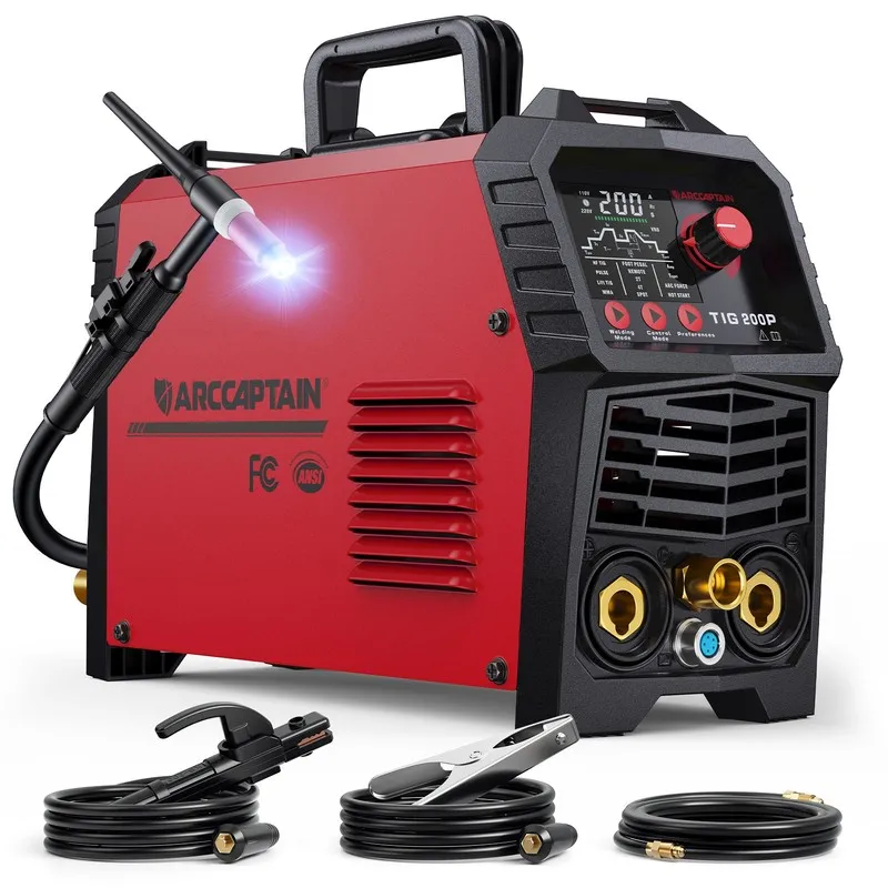 Сварочный аппарат ARCCAPTAIN TIG200P 200A Pulse TIG Stick Welder 5IN1 HF Spot 11