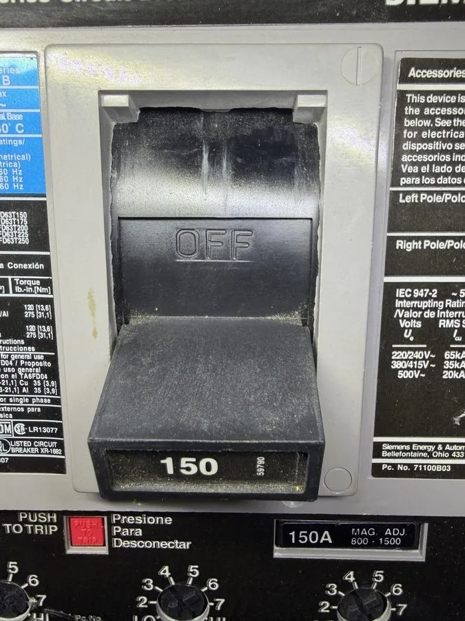 Автоматический выключатель Siemens FD3F250 Sentron Series Circuit Breaker 150 Am — фото лота 2