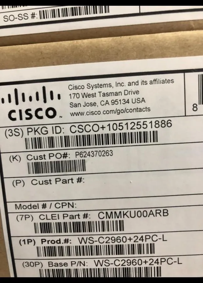 Коммутатор Switch cisco 2960 poe WS-C2960+ -L 24 PORTS WSC296024PCL