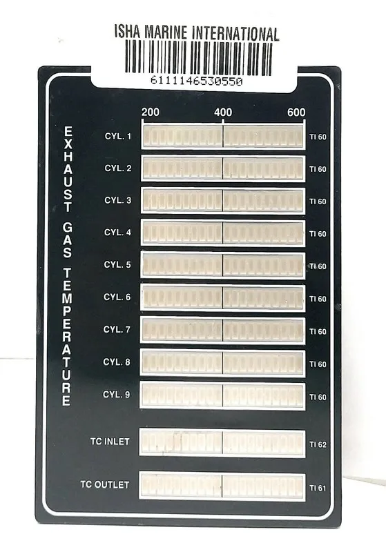 Панель оператора MAN B&W Exhaust Gas Temperature HMI Panel Display 1 to 9 Temper — фото лота 1