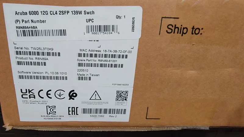 Коммутатор HP Aruba 6000 12G Class4 2G/2SFP 139W 12-Port Gigabit PoE Network Swi