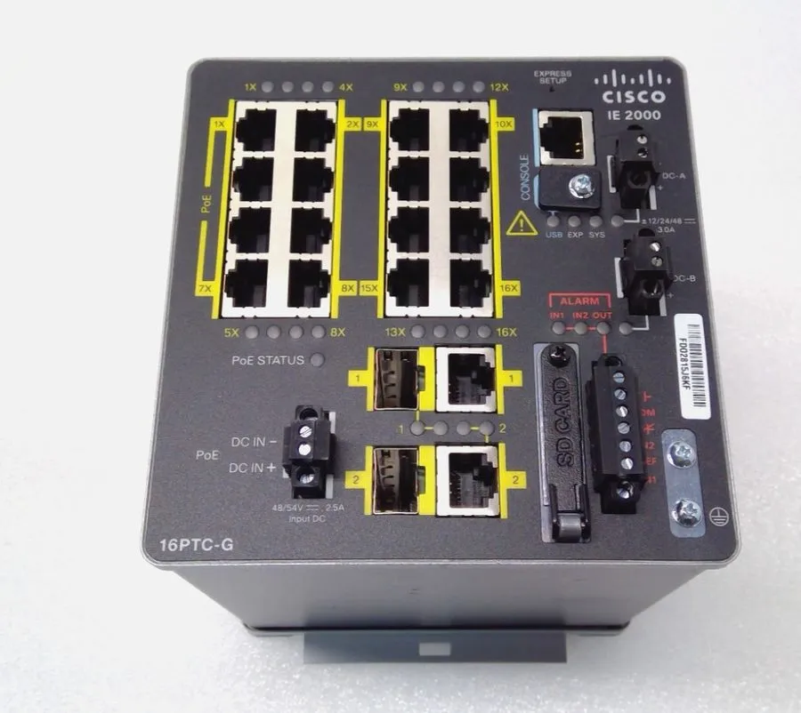 Коммутатор Cisco IE-2000-16PTC-G-NX IE 2000 Series Switch PoE On LAN Base with 1 — фото лота 1
