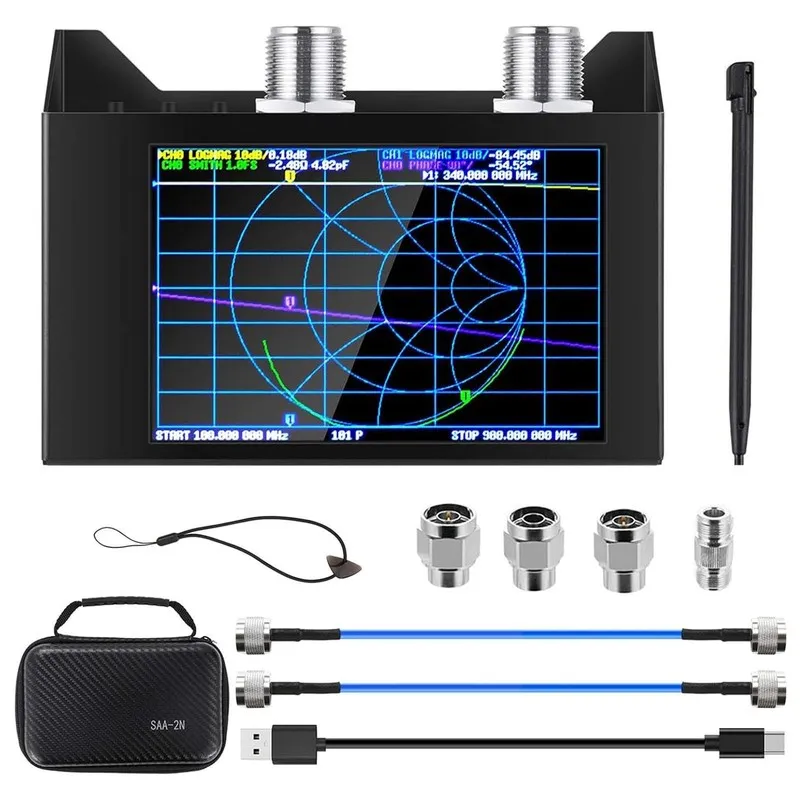 Анализатор цепей 4 Inch SAA-2N NanoVNA V2 3GHz 2.2 Network Analyzer HF VHF UHF A