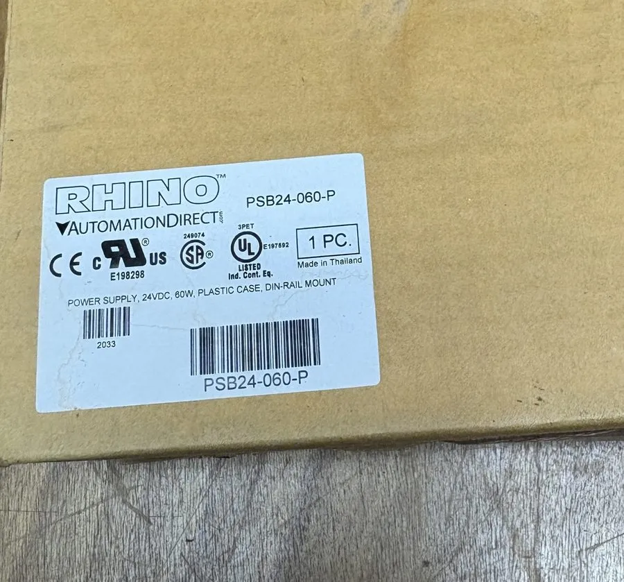 Блок питания Rhino, PSB24-060-P, Automation Direct Power Supply 24vdc 60W DIN Ra