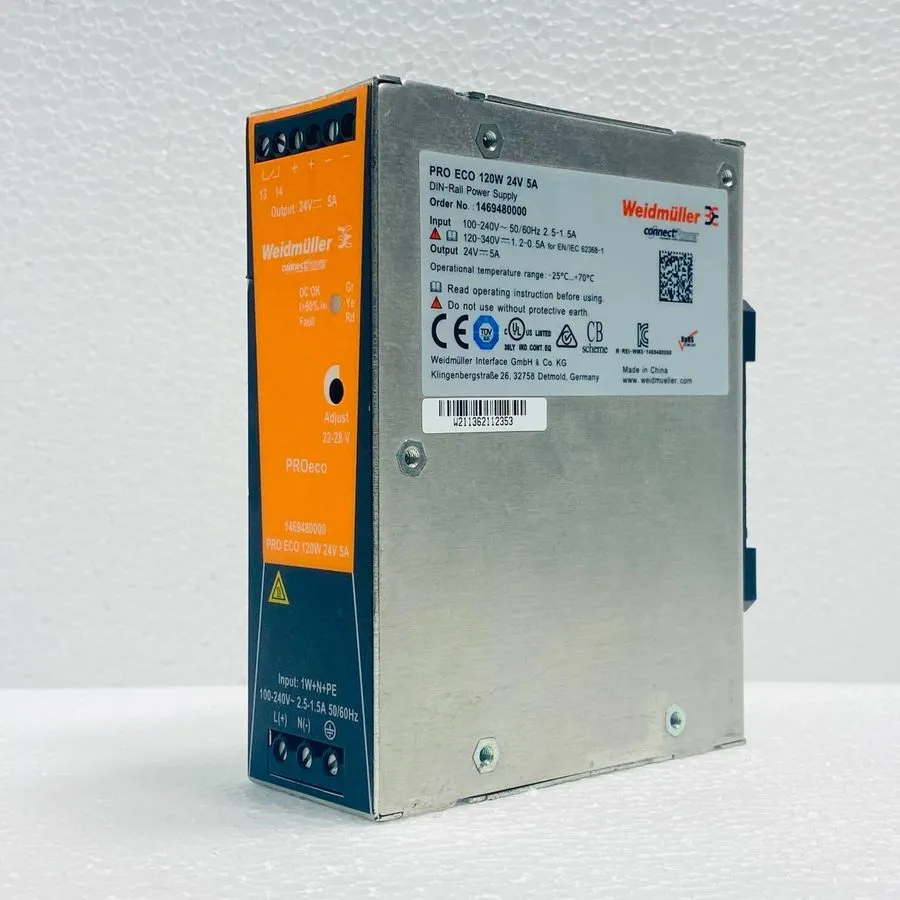 Блок питания Weidmüller 1469480000 PRO ECO DC DIN-Rail Power Supply 120W 24VDC 5