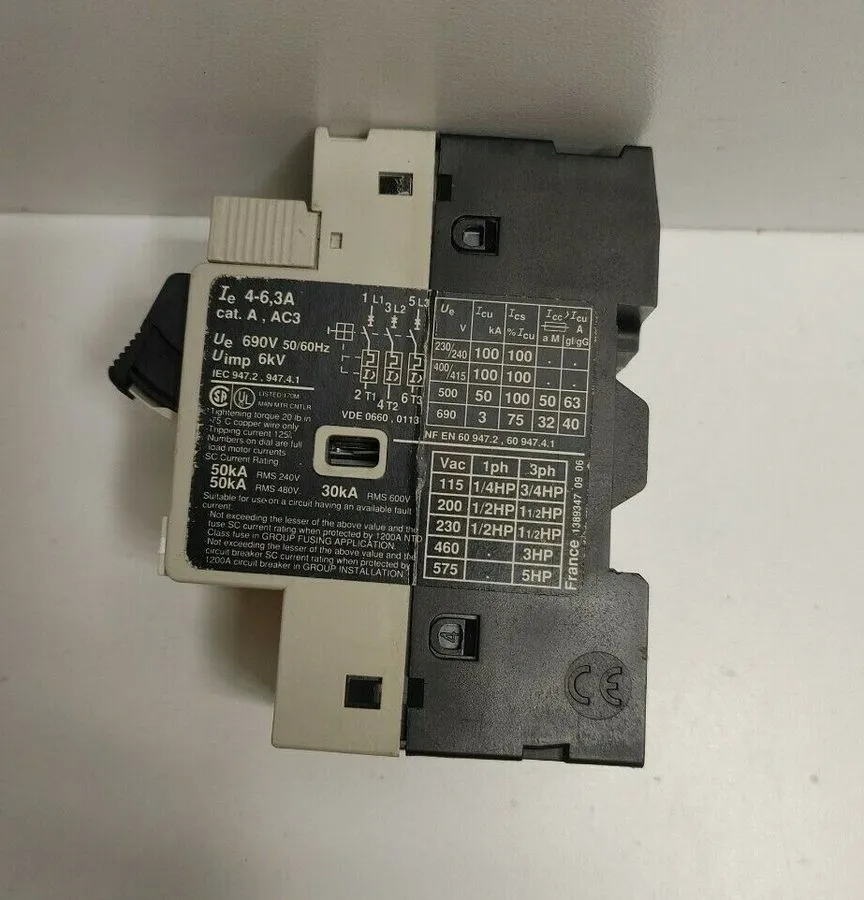 Автоматический выключатель Telemecanique GV2-M10 4-6.3 A Motor Circuit Breaker 6