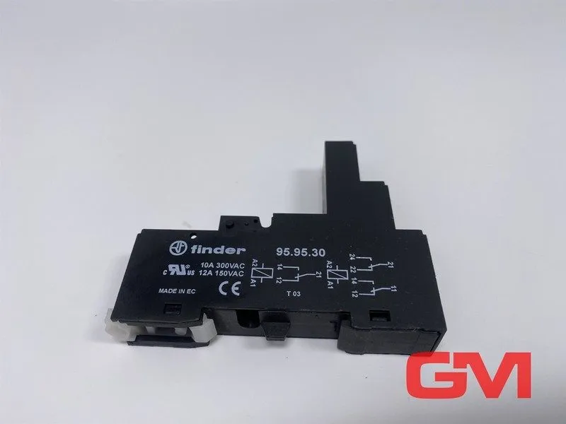 Колодка реле FINDER 95.750 RELAY SOCKET BASE BLACK 10A 250VAC 2CO-DPDT — фото лота 1