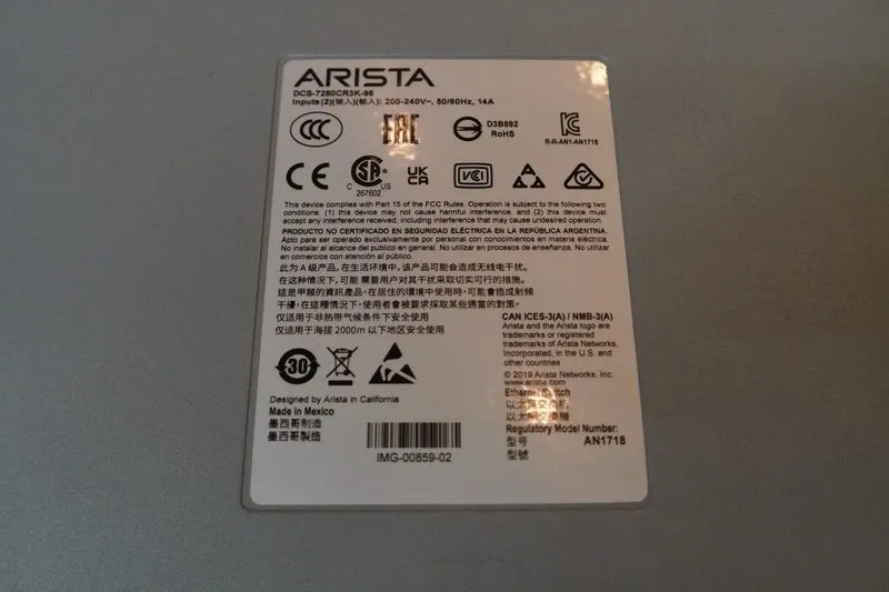 Оптический модуль Arista DCS-7280CR3K-96-F — фото лота 2