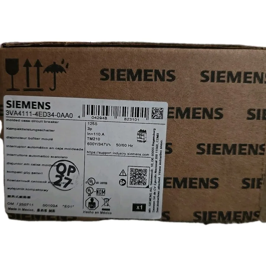 Автоматический выключатель SIEMENS 3VA4111-4ED34-0AA0 110 AMP CIRCUIT BREAKER 3 