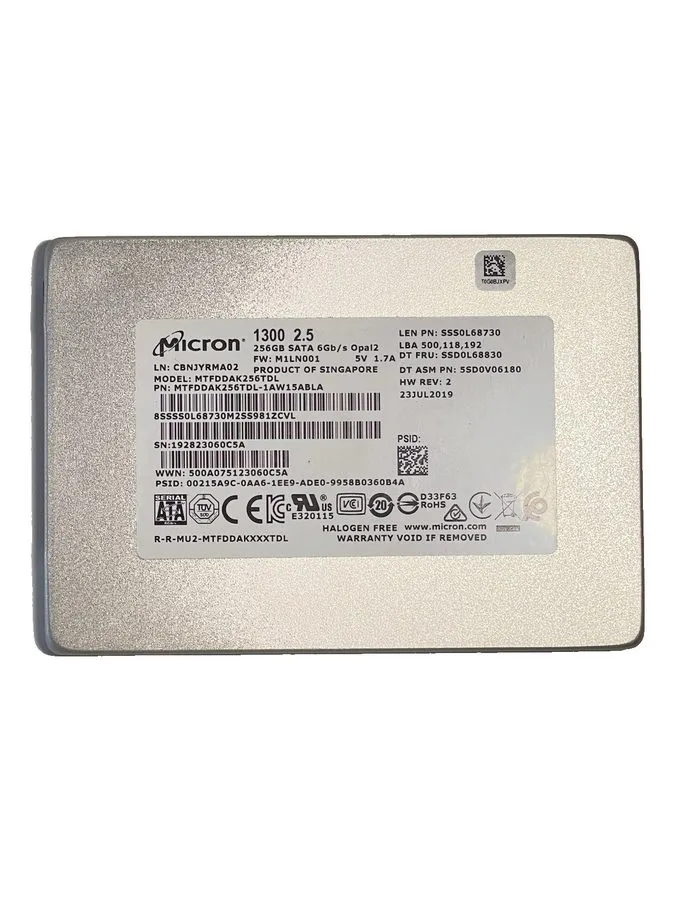 SSD-накопитель Micron 1300 Internal SSD MTFDDAK256TDL 256GB TLC SATA III 2.5"