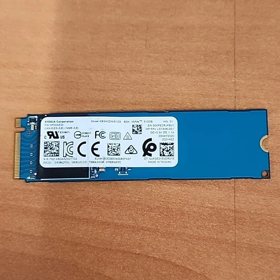 SSD-накопитель KIOXIA 512GB M.2 2280 BG4 NVMe PCIe Gen3x4 SSD KBG40ZNV512G