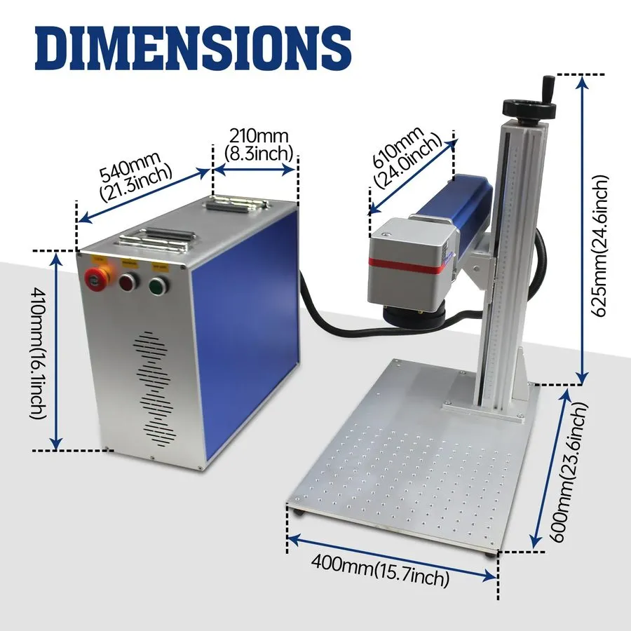 Лазерный источник Raycus 20W 30W 50W 70W 100W Fiber Laser Metal Marking Machine