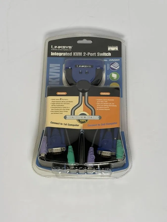 CISCO-LINKSYS KVM2KIT INTEGRATED KVM 2-PORT SWITCH -3 Part Out-6 In