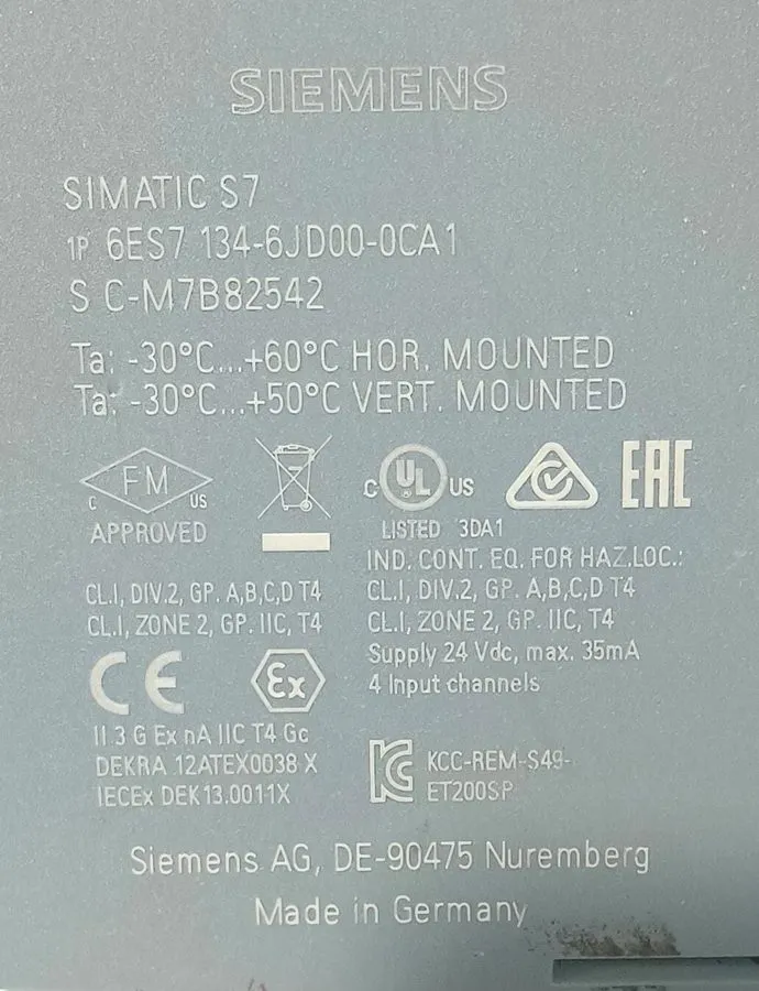 Модуль ввода-вывода Siemens 6ES7134-6JD00-0CA1