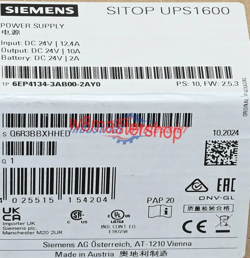 Блок питания Siemens 6EP4134-3AB00-2AY0 Power Supply SITOP UPS1600 24Vdc