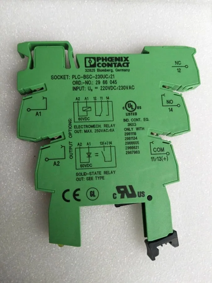 Колодка реле Phoenix Contact Relay Socket PLC-BSC-230UC/21 2966045 230 V AC/DC