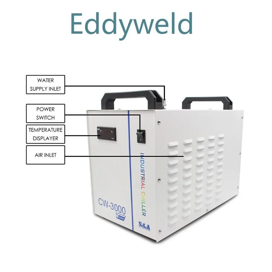 Чиллер CW-3000DG Thermolysis Industrial Water Chiller with 60W / 80W CO2 Glass T