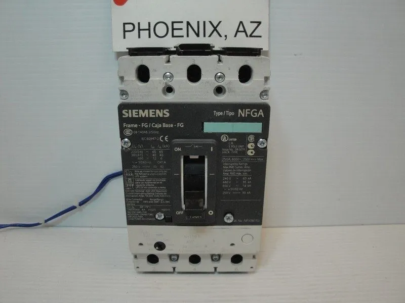 Автоматический выключатель Siemens Frame-FG Type NFGA Circuit Breaker, 3VL3115-1 — фото лота 1