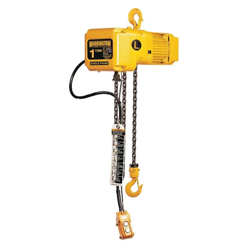 Таль Harrington Sner010l-20 Electric Chain Hoist, 2, 000 Lb, 20 Ft, Hook Mounted — фото лота 1
