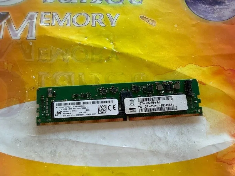 Модуль памяти Micron 16GB 1Rx4 PC4-21300 DDR4-2666 ECC NVDIMM RAM MTA18ASF2G72XF — фото лота 1