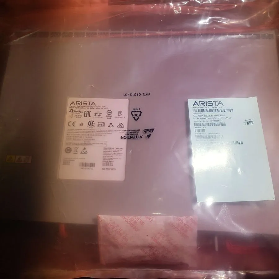 Коммутатор CCS-720XP-48ZC2-2F Arista 40x 2.5G 8x 5G PoE 4x 25G SFP 2x 100G QSFP