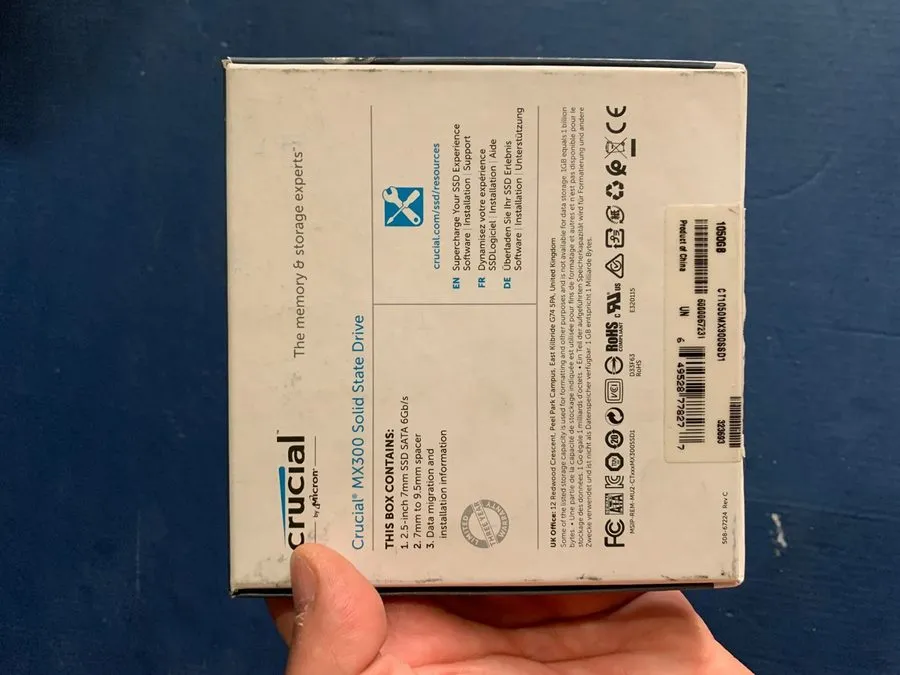 SSD-накопитель CRUCIAL MICRON MX300 2.5TB 6Gbps SATA 2.5 INCH SSD WIPED