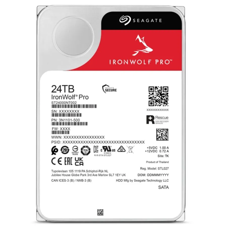 Жёсткий диск Seagate IronWolf Pro ST24000NT002 24TB SATA 6Gbps 512e 7.2K RPM 3.5