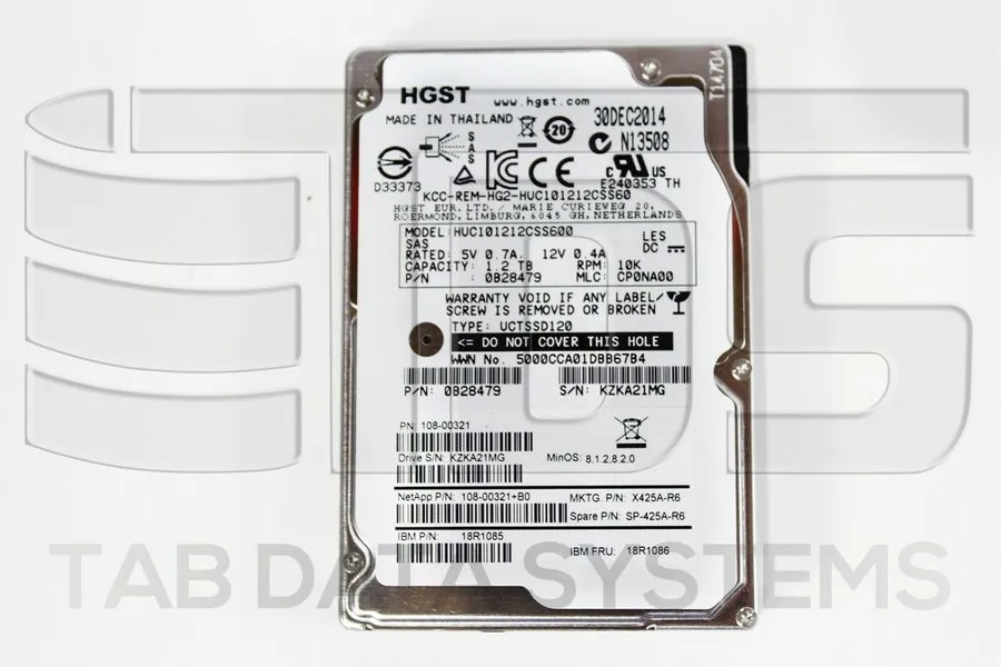 Жёсткий диск HGST HUC101212CSS600 1.2TB SAS 6Gb/s 10K 2.5 in Enterprise HDD 0B28