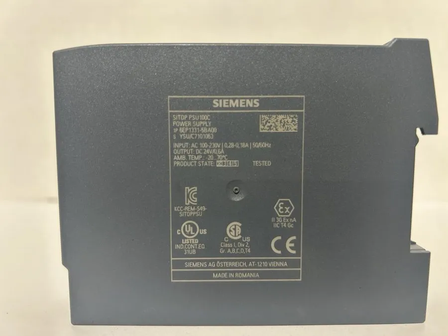 Блок питания Siemens SITOP PSU100C 6EP1331-5BA00 24VDC 0.6A DIN Rail Power Suppl
