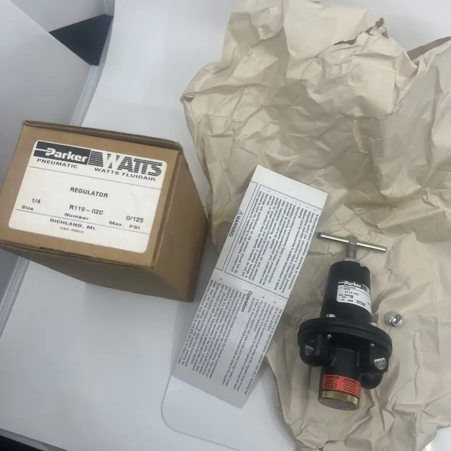 Регулятор давления Parker Watts Pneumatic Regulator R119-02C Size 1/4 Max 300 PS — фото лота 1