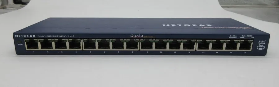 Коммутатор Netgear ProSafe 16 Port Gigabit Switch GS116 v2 Blue Metal Desktop