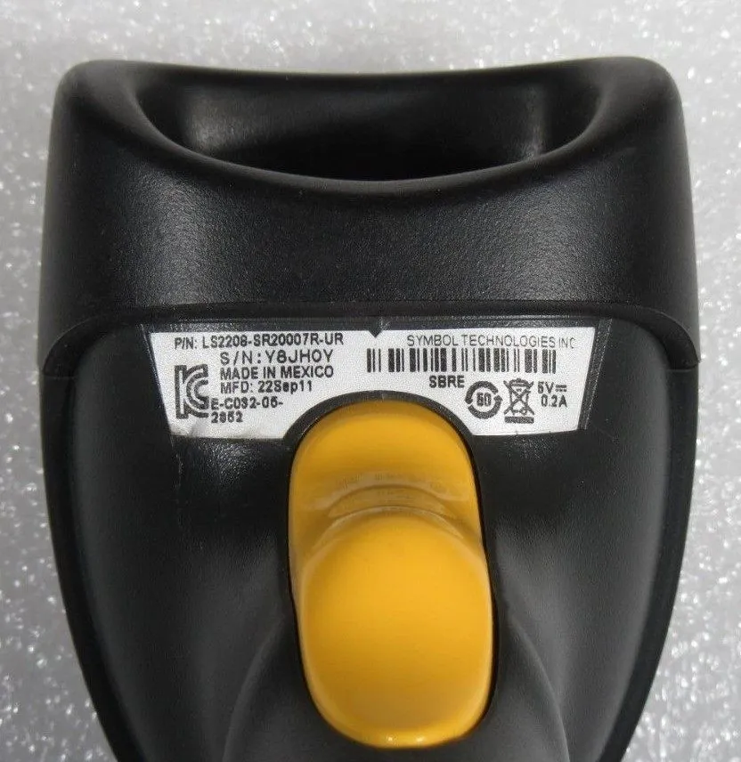Сканер штрих-кода Symbol Motorola LS2208-SR20007R-UR Laser Barcode POS Scanner &