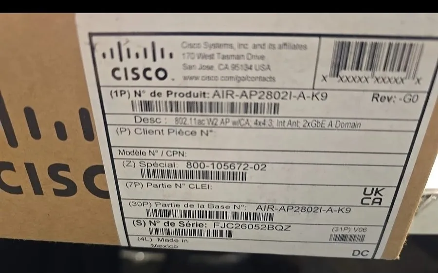 Точка доступа Wi-Fi Cisco AIR-AP2802I-A-K9 802.11ac PoE+ 4x4 MU-MIMO Dual Band W