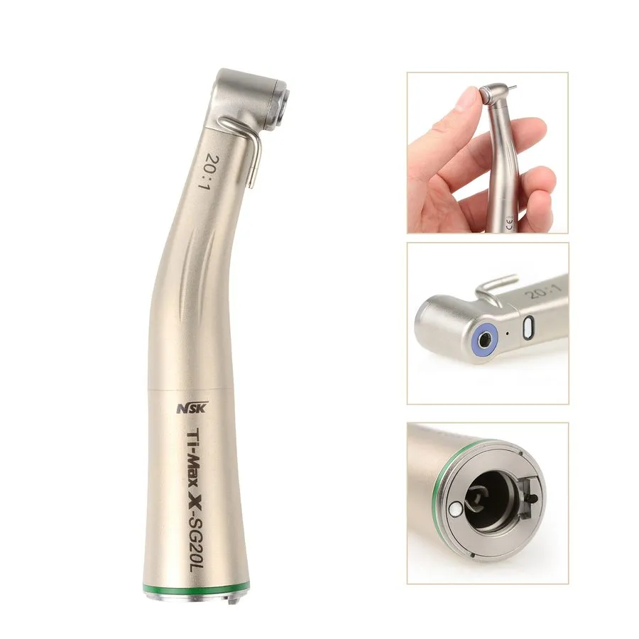 Стоматологический наконечник Ti-Max Dental 20:1 Fiber Optic Implant Contra Angle — фото лота 2