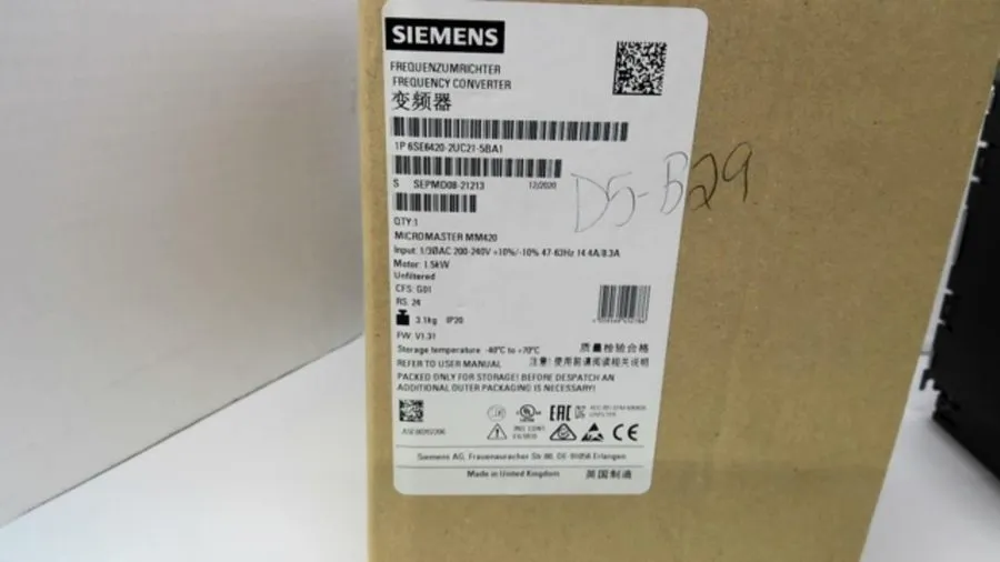 Частотный преобразователь SIEMENS Micromaster 420 6SE6420-2UC21-5BA1 Inverter Dr