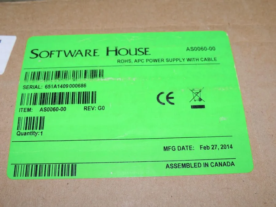 Блок питания Software House APC Power Supply w/ Cable AS0060-00
