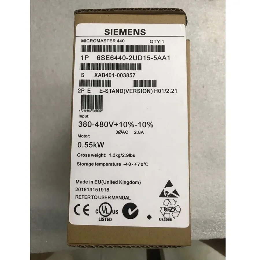Частотный преобразователь Siemens 6SE6440-2UD15-5AA1 MICROMASTER440 without filt