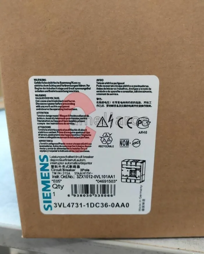 Автоматический выключатель Siemens 3VL4731-1DC36-0AA0 (3VL4740-1AA36-0AA0+3VL943