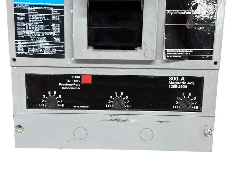 Автоматический выключатель Siemens Sentron Series JXD23B300 300A 3-Phase 3-Pole