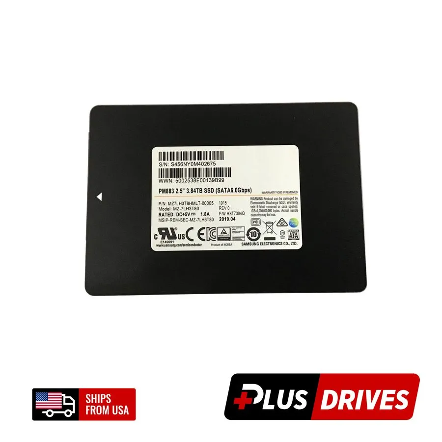 SSD-накопитель MZ-7LH3T80 Samsung PM883 Series 3.84TB 2.5" SATA 6Gb/s SSD MZ7LH3