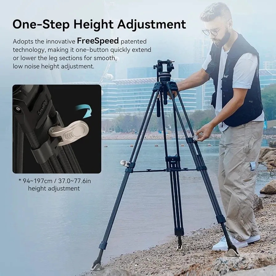 Камера SmallRig AD-100 78" Video Tripod W/ One-Step Locking,Carbon Fiber Camera