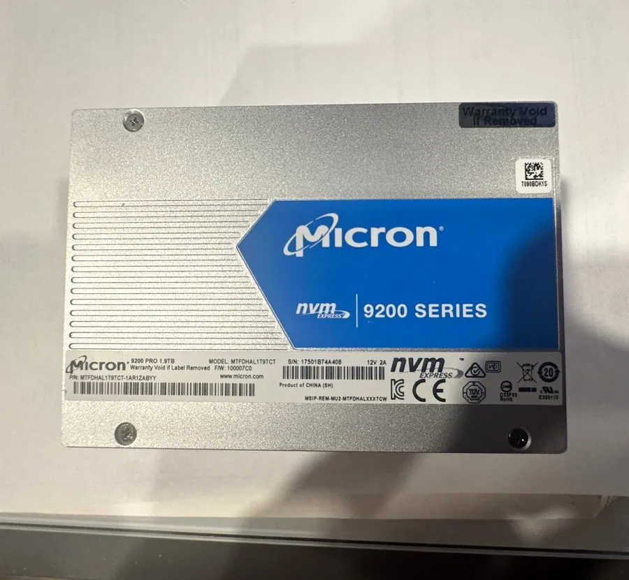 SSD-накопитель Micron 3.84TB NVMe U.2 SSD MTFDHAL3T8TCT PCIe Gen3x4 2.5 9200 PRO